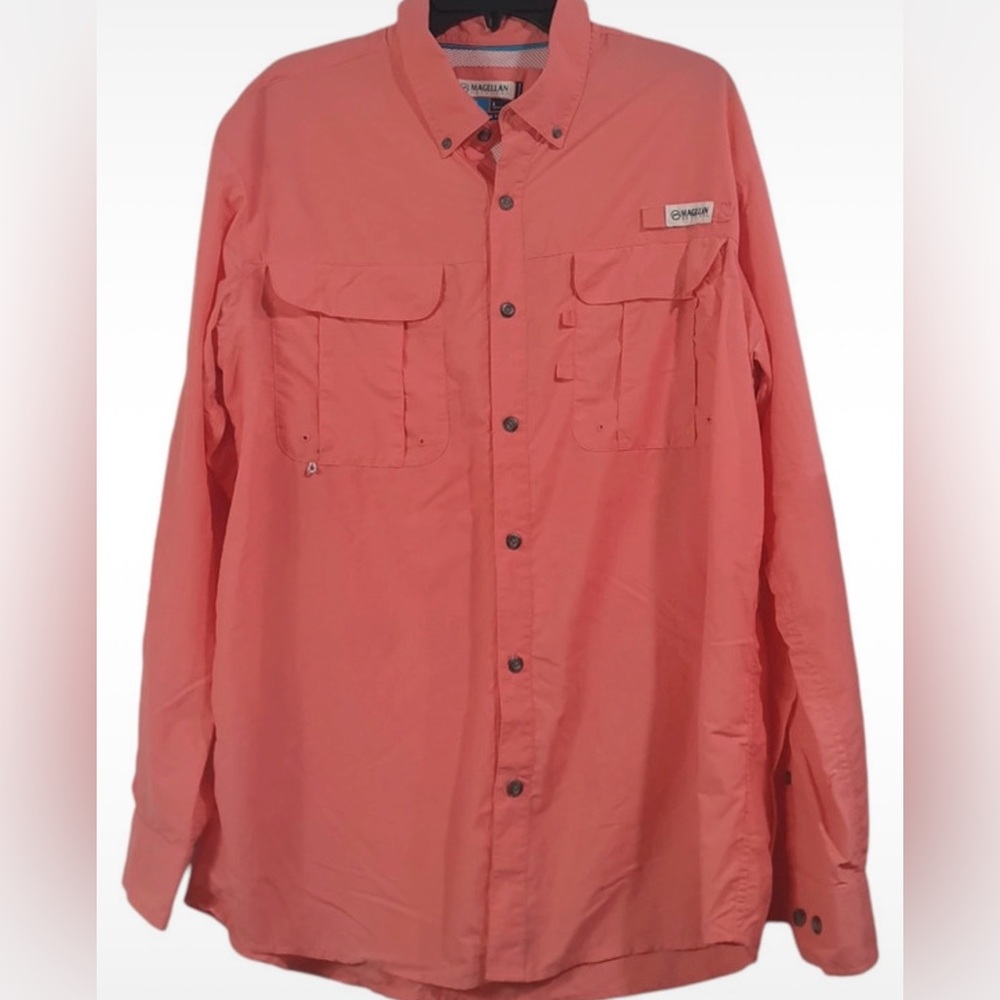 Men’s Coral Long-Sleeve Fishing Shirt